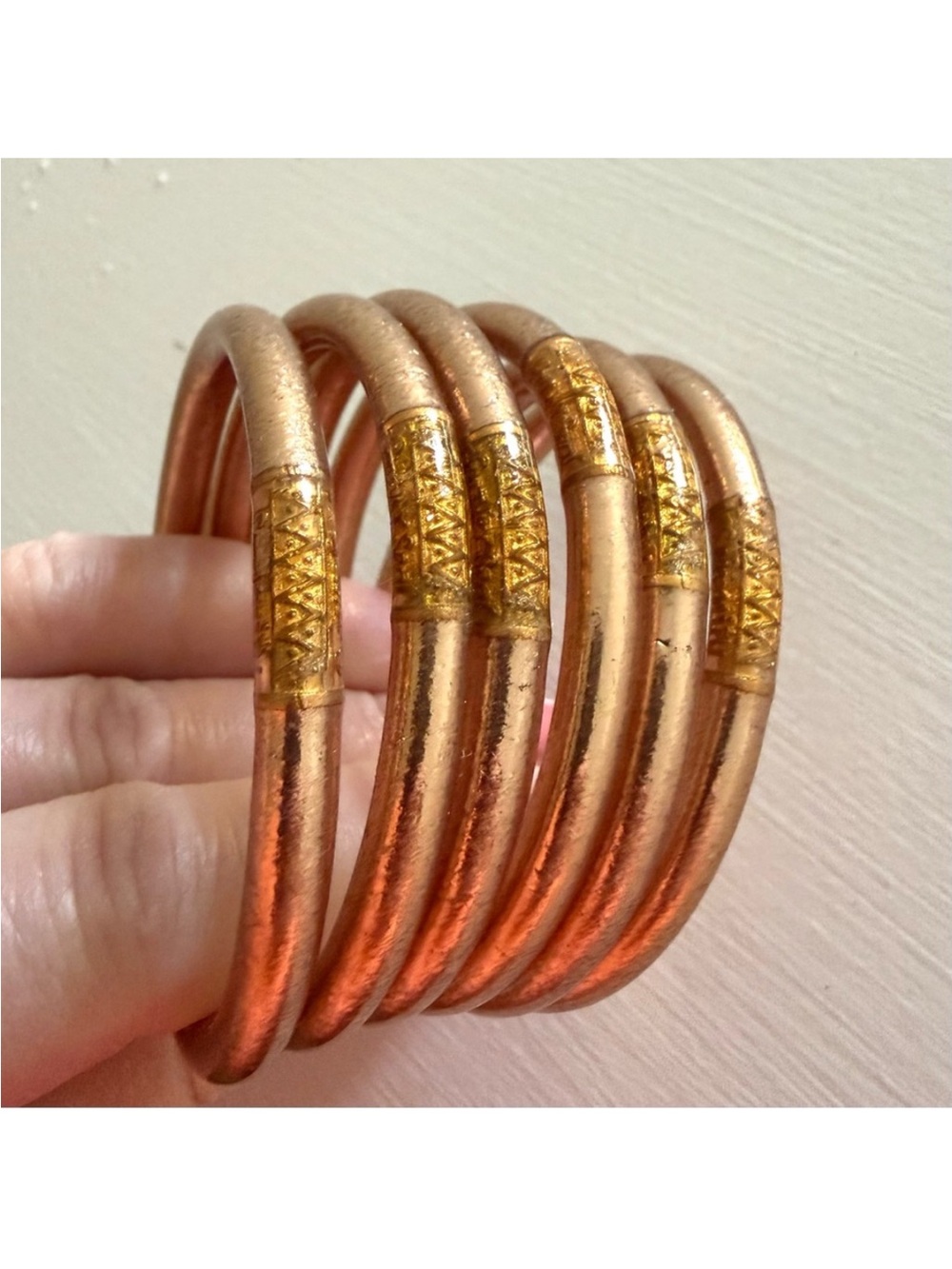 Rose gold size small bracelets quantity 3.